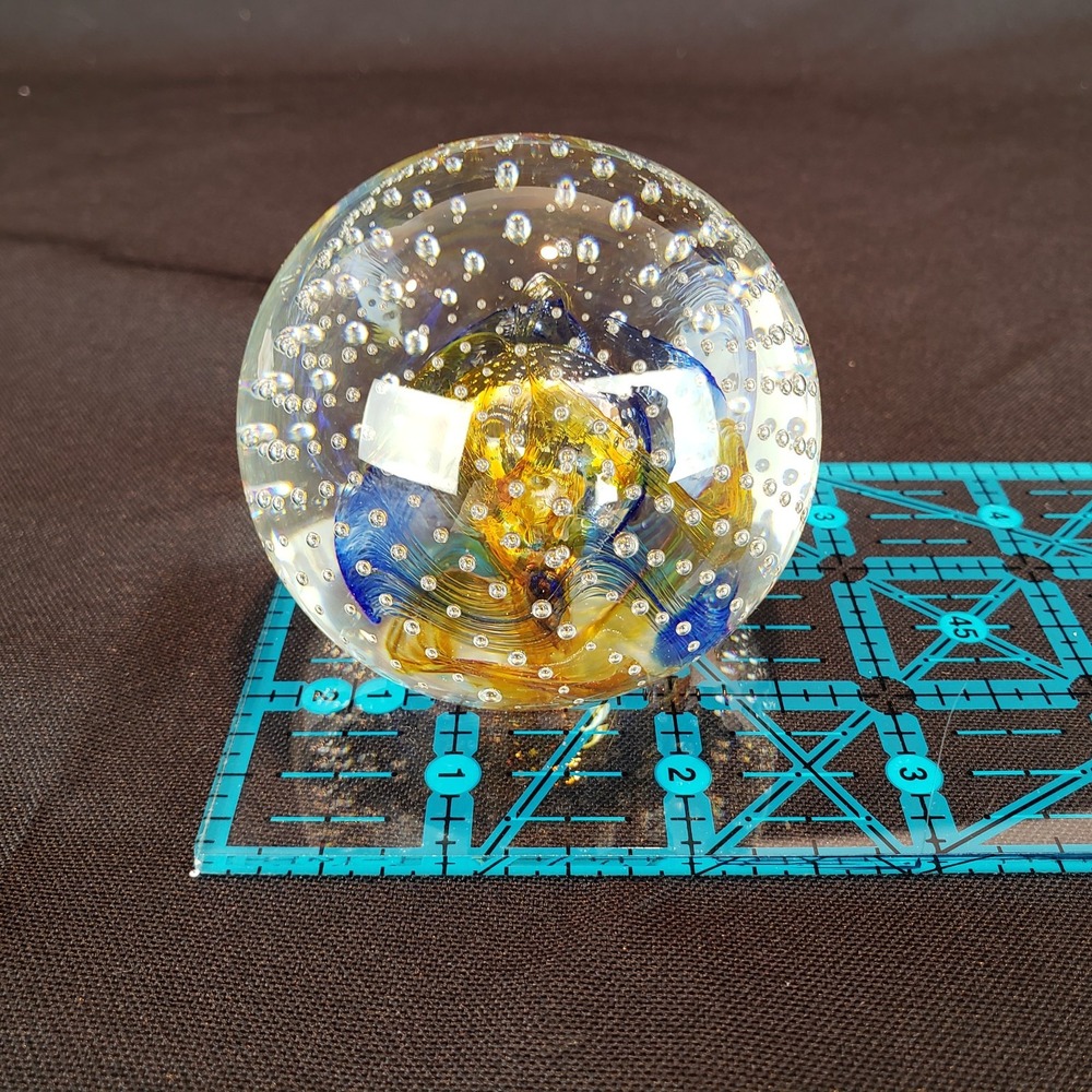 Caithness Reflections 1992 Controlled Bubbles Paperweight Scotland Collectors - Picture 10 of 10